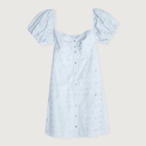 Oak + fort eyelet mini dress size s